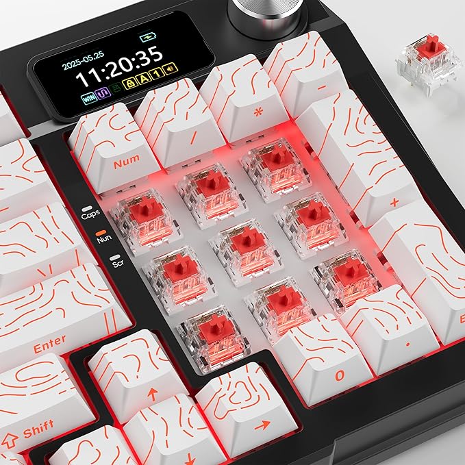 Mechanical Gaming Keyboard Red Switches3 Pin 50gf RGB SMT Linear SwitchDustproof and Waterproof Switch (Red108PCS)