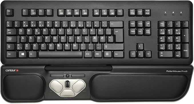 Contour RollerMouse Pro3: Ergonomic Design for RSI Carpal Tunnel &amp Shoulder Pain No Reach No Grip No Strain Customizable Shortcuts Adjustable Speed Wired USB for Mac &amp PC