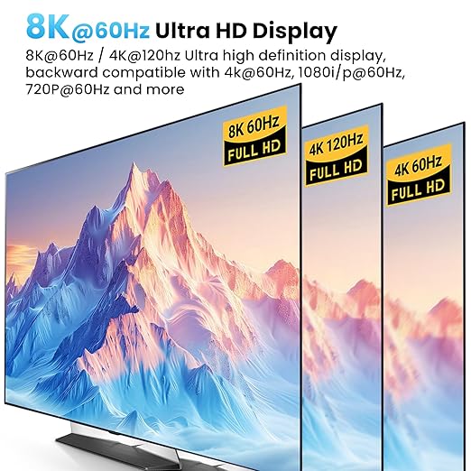 8K60Hz 4K120Hz Displayport KVM Switch 3 Monitors 2 Computers USB 3.0 DP KVM Switch for 2 Computers Share 1 Set of Keyboard Mouse Printer and 3 Monitors 4 Port USB 3.0 for Peripheral Sharing