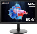 15.4-inch Monitor 1200x800 Resolution PC Monitor with HDMI VGA 60Hz Refresh Rate VESA Wall Mount Support Ideal for Office and Home Use Black