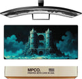 MPCO. Dark Fantasy Large Gaming Desk Pad - 36 x 17 Duraglyde Fabric The Twilight Twins Desk Mats - Non-slip Washable Smooth Glide for Precision Gaming &amp Work