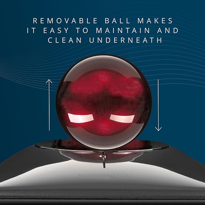Kensington SlimBlade™ Pro Wireless Trackball Rechargeable Battery Bluetooth 2.4GHz Connection Options (K72080WW)