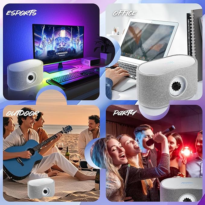 Magnetic Fluid Bluetooth Speaker with Music Visualization 15W Wireless Charging Touch Control Stereo Sound for Office Home Decor Music Lovers &amp Tech Enthusiasts