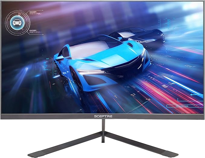 Sceptre IPS 24 LED Gaming Monitor 1ms HDMI DisplayPort up to 165Hz AMD FreeSync Premium Build-in Speakers Edgeless Machine Black 2021 (E248B-FPN168)