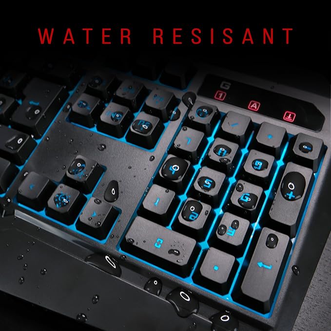 Bloody B318 8-Key Light Strike (LK) Semi Optical Mechanical Gaming Keyboard – 9 Dedicated Macro Keys - 3 Color LED Backlit – 8 LK Black Switch