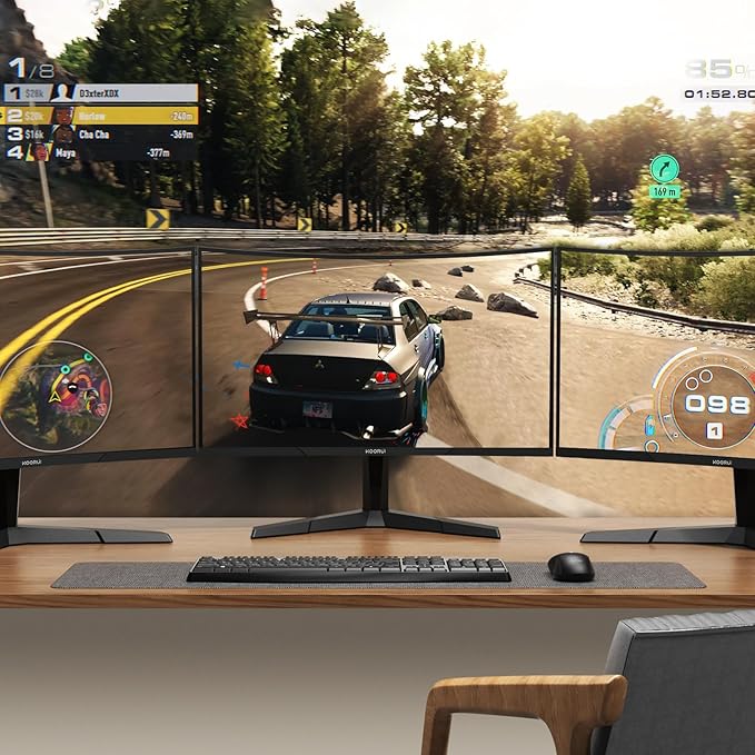 KOORUI 24 inch Curved Gaming Monitor 180Hz FHD 1080P Computer Monitor 1ms 1500R Display Adaptive Sync FreeSync Premium HDMI 2.0X2 &amp DP 1.2 VESA Tilt 24E6CA