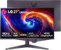 LG 27 FHD (1920 x 1080) Ultragear Monitor 180Hz 1ms MBR HDR10 AMD FreeSync Enhanced Gaming GUI HDMI DisplayPort 3-Side Virtually Borderless Design Wall Mountable Tilt Adjustable Black