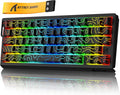 ATTACK SHARK X68 HE 8000Hz Rapid Trigger Keyboard 0.01mm RT Accuracy Wired Gaming Keyboard with Magnetic Switch Adjustable Actuation Rapid Trigger Snap Tap RGB Lighting for PC/Mac Black Contours