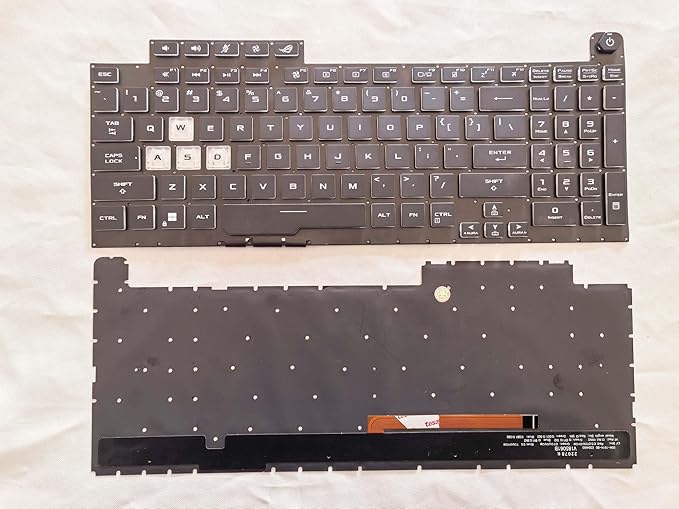 New Replacement US&ampEnglish Backlit Keyboard for ASUS ROG Strix G731 G731GT G731GU G731GV G731GW Laptop Black with RGB Colorful Backlight [Not Per-Key]