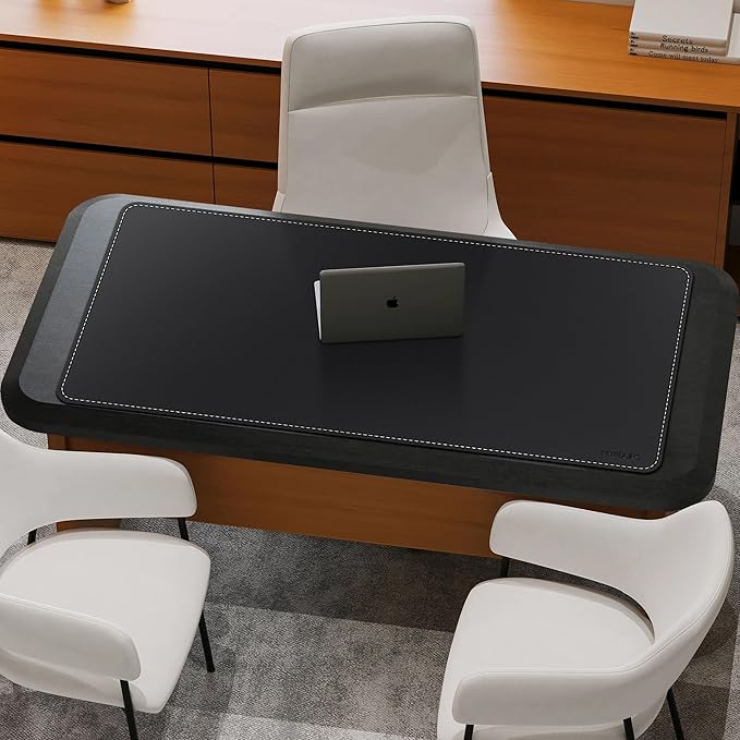 Mydours 55x28 Extra Large Desk Mat - Full Desk Blotter Pad Desktop Computer Desk Mat Waterproof Desk Protector Mat Large Mouse Pad for Desk for Writing Workspace Home and Office (Black)