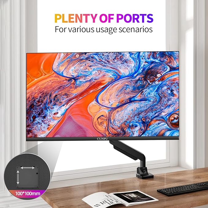 27 Inch 4K 70Hz Monitor UHD (3840 * 2160) IPS Ultra-Slim Bezel Monitor for Photo Video Editing ΔE &lt 2 100% DCI-P3 1.07B+ Colors PIP-PBP Adaptive Sync DP/HDMI Black
