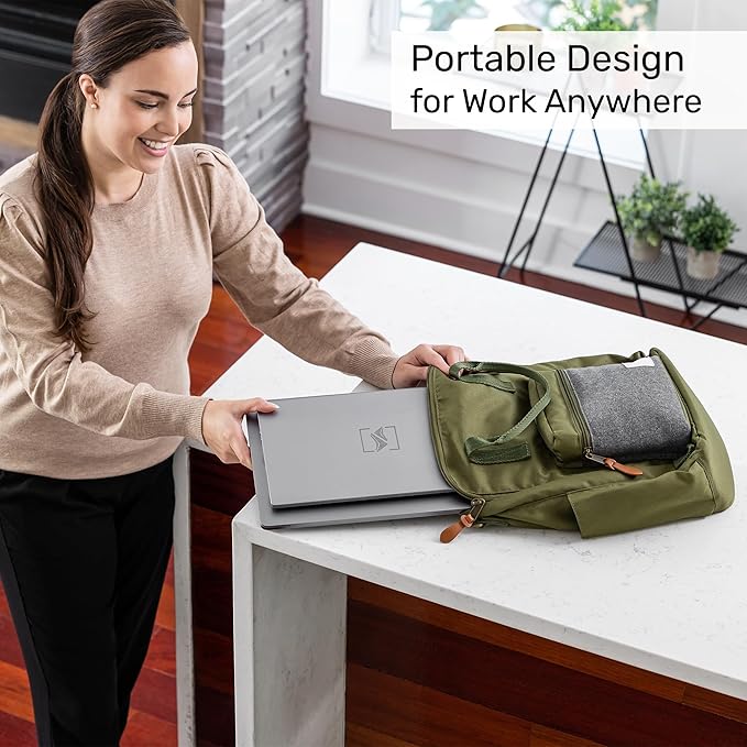 SideTrak Swivel 14 Portable Monitor for Laptop Screen Extender with Patented Swivel Hinge Attachable Travel Monitor Dual Screen FHD Display USB-C® &amp HDMI (Dark Gray)
