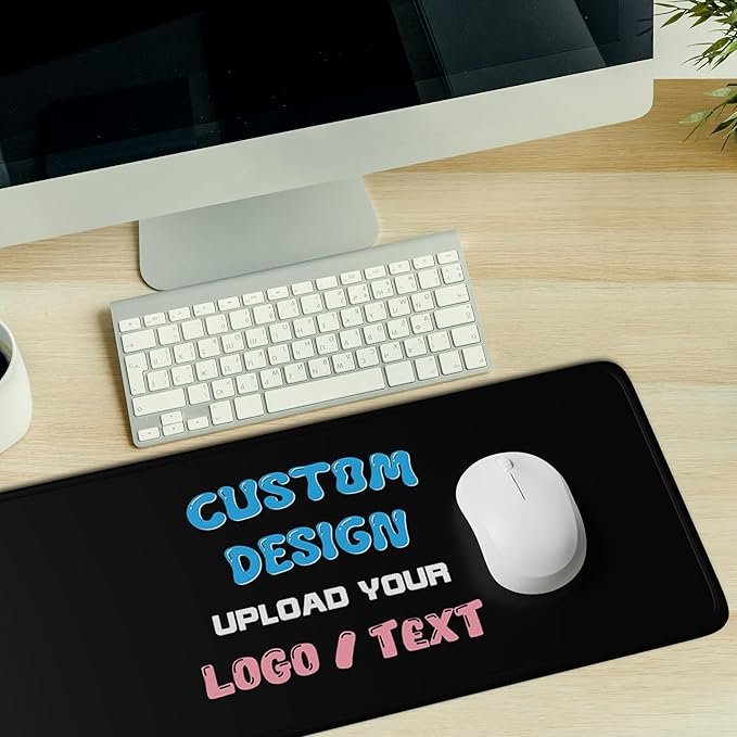 Custom Mouse Pad with Photo - Ships Next Business DayNon-Slip Rubber Base Large Size 12x31.5 inch Personalized Mouse Pad with PictureCustomized Mousepad for Work &amp Gaming