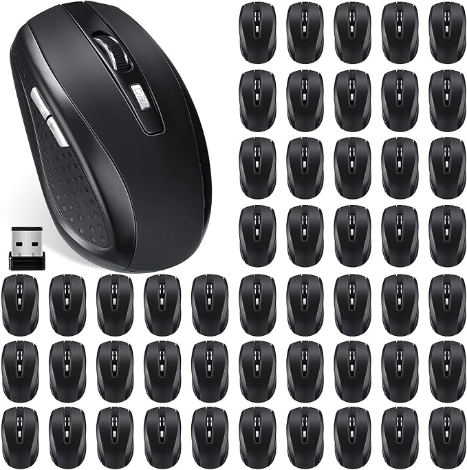 Macarrie 30 Pack Wireless Mouse for Laptop 1200dpi Wireless Computer Mouse Bulk with 6 Buttons Included USB Receiver Compatible with Windows Pc Computer