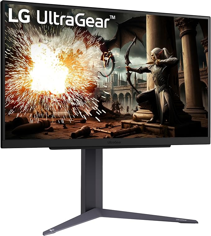 LG 27GS75Q-B 27-inch Ultragear QHD (2560x1440) Gaming Monitor 180Hz (O/C 200Hz) 1ms IPS NVIDIA G-SYNC Compatible AMD FreeSync HDR10 Tilt/Height/Pivot Stand HDMI DisplayPort Black