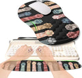 2-in-1 Ergonomic Set Wave Rise Keyboard Wrist Rest and Massage Bulge Slope Mouse Pad Wrist Support Cushion Memory Foam Integrated to Relieve Wrist Pain Multicolour Cat Claws