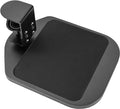 VIVO Clamp-on Wooden Mouse Pad Holder Platform Adjustable Under Desk 360° Rotating Tray Rest Extension Attachment up to 2 inch Desktops Black MOUNT-MS01B