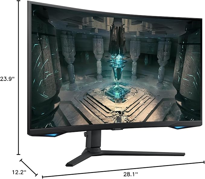 Samsung 32 Odyssey QHD G65B Curved Gaming Monitor 240Hz 1ms (GTG) HDR 600 Gaming Hub 1000R AMD FreeSync Premium Pro LS32BG652ENXGO
