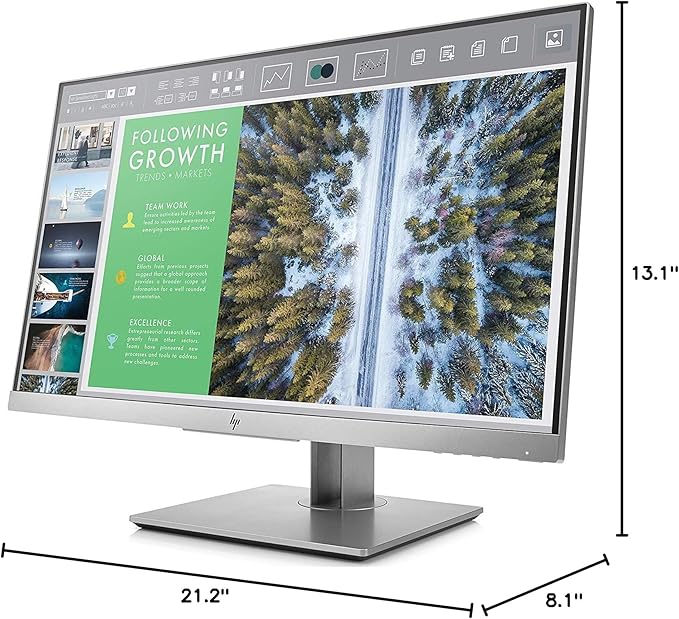 HP EliteDisplay 23.8-Inch Screen LED-Lit Monitor Silver (1FH47AA#ABA)