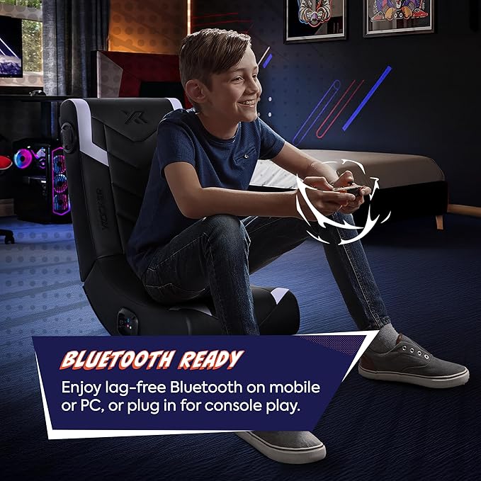 X Rocker Video Gaming Floor Rocker Chair Built-in Audio Foldable for Gamers Bedroom or Game Room for Boys Girls Teens 5-17 Gifts for Gamers