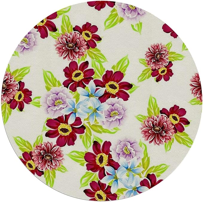 Pink Watercolor Chair Mat for Hardwood Floor Anti-Slip Office Chair Mat Hawaiian Exotic Floral Island Office Chair Mat for Carpeted and Hardwood Floor Gaming Chair Mat Floral Diameter 47.2 in