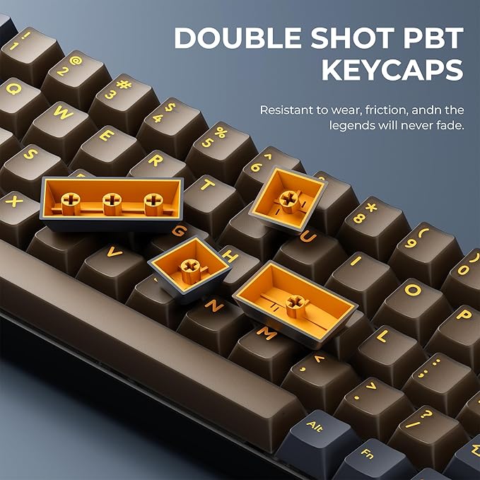 XVX Double Shot PBT Keycaps Set 216 Keys Cherry Profile Custom Keyboard Keycaps Jade Translucent Key caps Compatible with 61/64/68/84/87/100/104/108 ANSI and ISO Layout Mechanical Keyboard