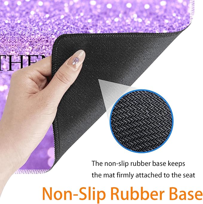 Durable Desk Mat + Wrist Rest Pad + Coasters Set Large Gaming Office Mouse Pad 31.5 x 11.8 Extended Non-Slip Rubber Keyboard Pad Laptop &amp Home Purple Glitter Quote Philippians 4-13