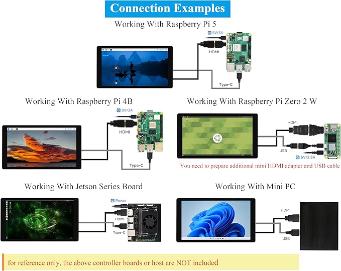 5inch Capacitive Touch Screen 720×1280 5-Point Touch IPS HDMI LCD Display Compatible with Raspberry Pi 5/4B/3B/Zero/Zero W/Zero 2W/Pico/Pico W/Pico 2/Win 11/10/8.1/8/7/Jetson Nano/Jetson Orin Nano