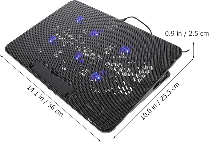 Laptop Cooling Pad 15.6 Inch with 1 Quiet Fan Black Cooling Stand for Gaming and Work Laptops Portable Heat Dissipation Base for Office and Home Use