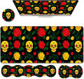 Ergonomic Keyboard Wrist Rest &amp Mouse Pad Wrist Rest SetXL Gaming Desk Mat 31.5x 11.8Non-Slip BaseMemory FoamEasy Typing Pain Relief for Office &amp HomeSugar Skull and Roses