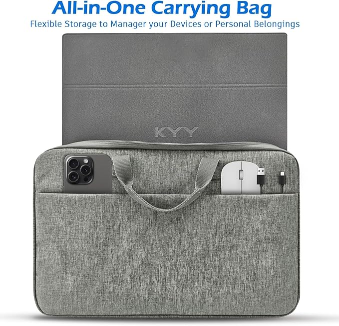 KYY Portable Monitor Built-in Stand (K1302R) and Travel Bag
