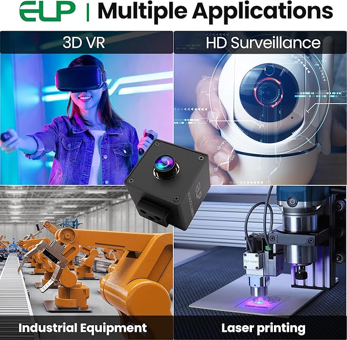 ELP 1080P 120fps USB Autofocus Camera for Computer 11.6mp Lightburn Camera Mini UVC USB2.0 Webcam High Speed PC Camera Wide Angle USB Security Web Camera for Laptop (100° Low distoriton Lens)
