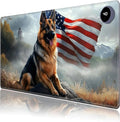 Heated Mouse PadWarm Desk Pad with 3 Levels Heating &amp 3 Hours Auto Shut-Off PU Leather Heated Desk Pad Warmer Pad for Home Office - 23.6 x 14.2 inchGerman Shepherd Flag