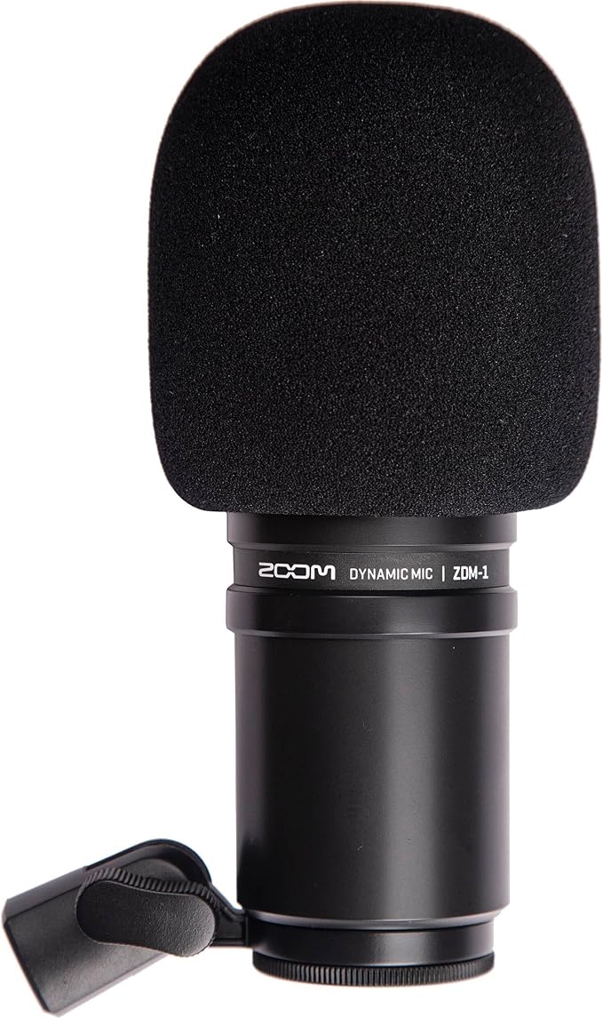 Zoom ZDM-1 Podcast Microphone Pack with On-Stage Stands MS7701B Tripod Mic Stand and XLR Cable