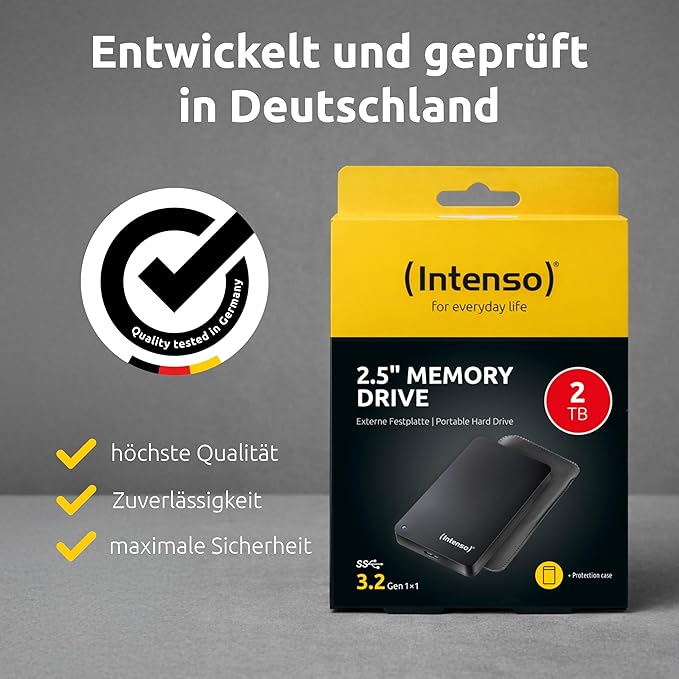 Intenso 6023560 1TB Memory Drive USB 3.0 2.5 External Hard Drive