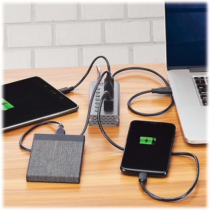 Eaton Tripp Lite Series USB C Hub 3.2 Gen 1 with 7 USB-A Ports and Individual On/Off Switch 5 Gbps Data Transfer Plug-and-Play USBC Laptop Docking Station 3-Year Warranty (U360-007-SW)