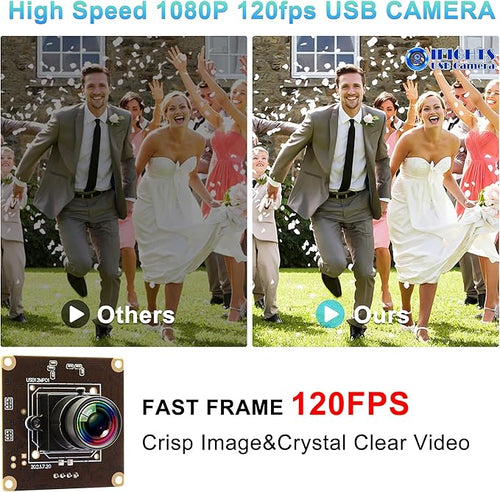 120fps USB Camera Module Wide Angle 100degree Low Distortion Lens Webcam Board for Laptop 11.6mp Lightburn CAMERA Mini UVC USB2.0 High Speed PC CaM Industrial USB Security Webcamera for Computer