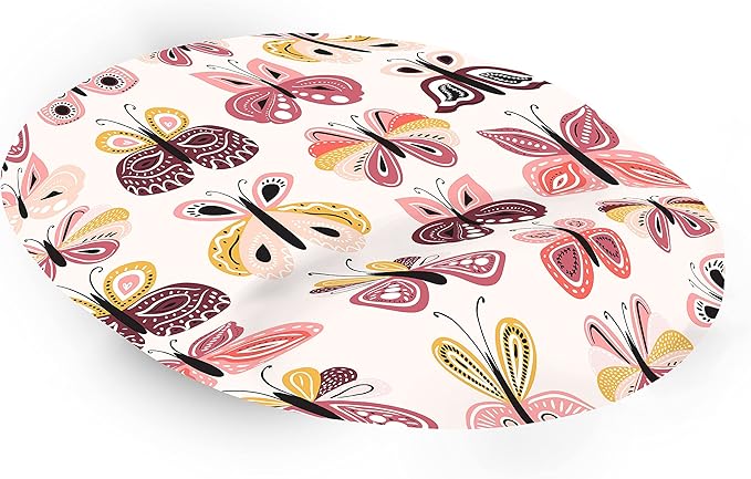 Ergonomic Mouse Pad with Wrist Rest Digital Printed Mouse Mat for Tendon Sheath Problems Non-Slip Base for Office and Home Size: 20 x 23 cm