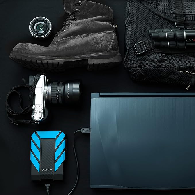 ADATA HD710 Pro - 1 TB External Hard Drive - Shockproof Waterproof &amp Dustproof - Durable Storage - For Gamers Students &amp Professionals - Mac PC &amp Linux Compatible - Blue - AHD710P-1TU31