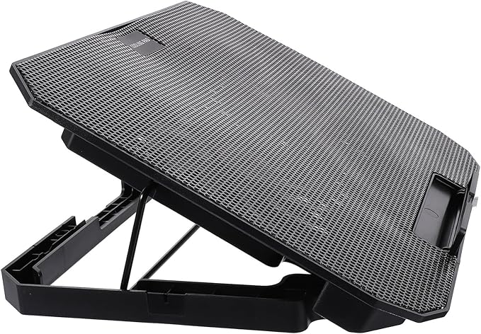 Kisangel Laptop Radiator Cooling Stand for Laptops USB Powered Metal Mesh Heat Dissipation Pad with Dual-core Fans Stable and Ergonomic Notebook Cooler for Gaming and Work