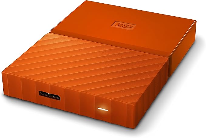 WD 1TB Orange My Passport Portable External Hard Drive - USB 3.0 - WDBYNN0010BOR-WESN