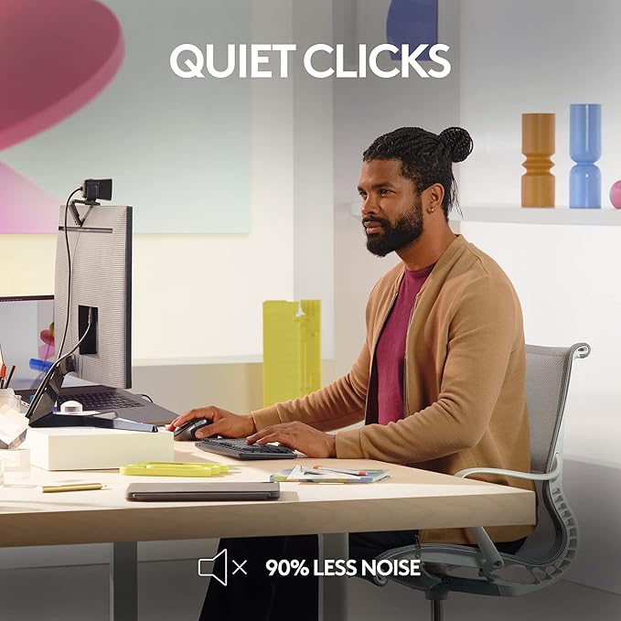 Logitech MX Master 3S for Mac Wireless Bluetooth Mouse Ultra-Fast Scrolling Ergo 8K DPI Quiet Clicks Track on Glass USB-C Apple iPad - Space Grey (Renewed)