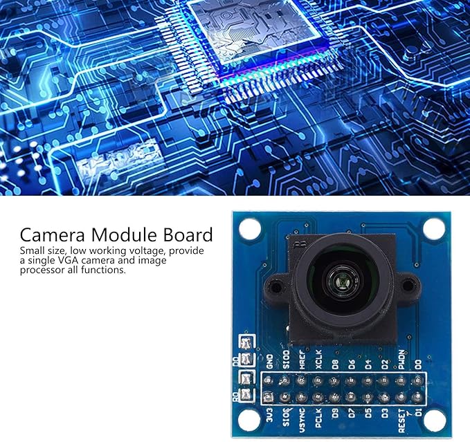 OV7725 30W High Definition Camera Module with STM32 for Webcam 60fps VGA Output SCCB Interface Programmable Low Illumination Sensitivity 1/4in Optical Size Ideal for