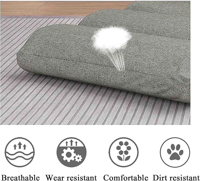 Indoor Loungers Fold Up Chair with Adjustable Back Rest Floor Reading Chair for Adults Padded Seat Cushion (Color : Grey Size : B)