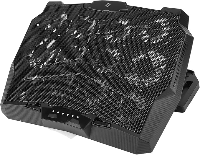 Laptop Cooler Cooling Pad with 12 Fans Speed 3500RPM Laptop Cooling Stand 5 Height Portable Laptop Fan Cooler for Gaming Laptop Home and Use Type C Interface