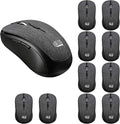 Adesso Lot of 10 Pcs Multipack iMouse S80B 24Ghz Fabric Wireless Black Fabric Mini Optical Mouse