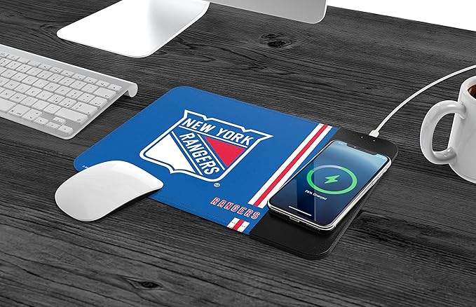 SOAR NHL Wireless Charging Mouse Pad New York Rangers