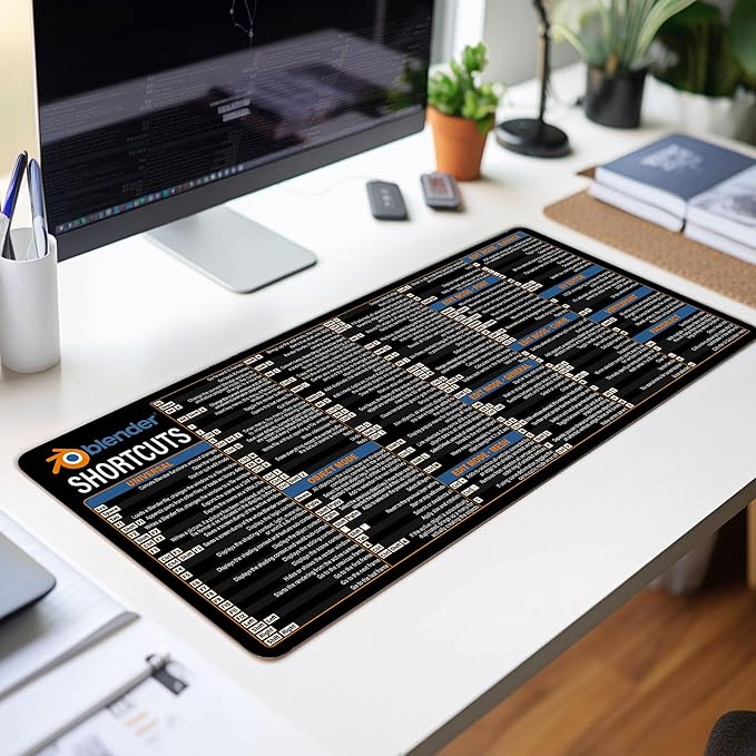 Blender Keyboard Shortcut Mouse Pad Quick Access Guide for 3D Artists Animators &amp Designers Must-Have Computer Accessory for Study Work and Reference Purposes NNA