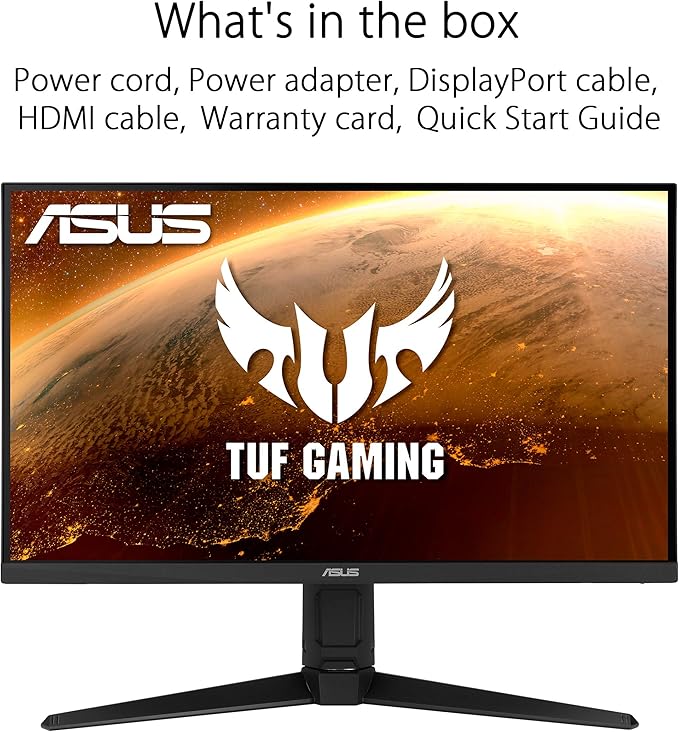ASUS TUF Gaming VG279QL1A 27” HDR Gaming Monitor 1080P Full HD 165Hz (Supports 144Hz) IPS 1ms FreeSync Premium DisplayHDR 400 Extreme Low Motion Blur Eye Care HDMI DisplayPort