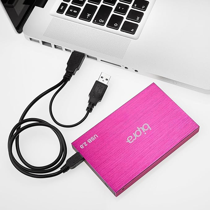 250Gb 250 Gb 2.5 USB 2.0 External Pocket Slim Hard Drive - Sweet Pink - Fat32